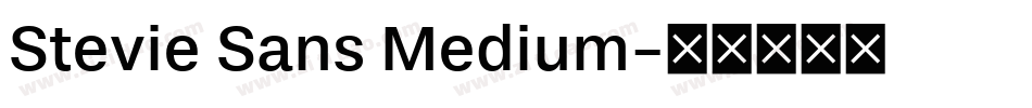 Stevie Sans Medium字体转换